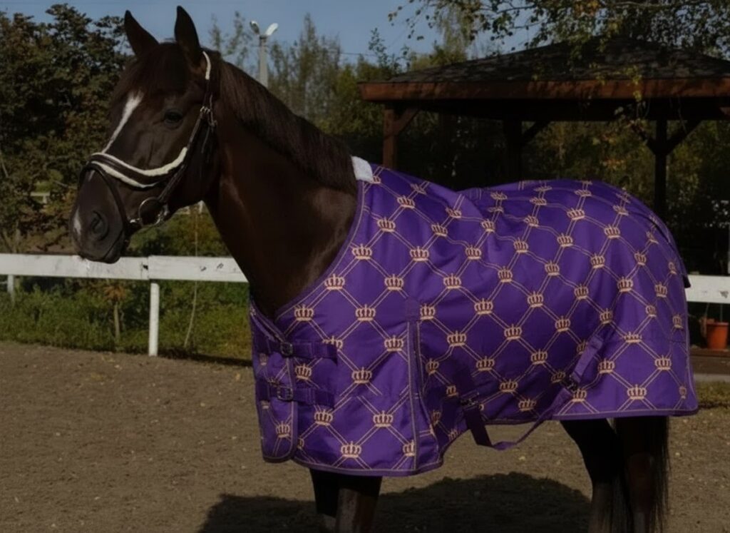 Дождевая попона CROWN HorsePlanet 50grm Фиолетовая