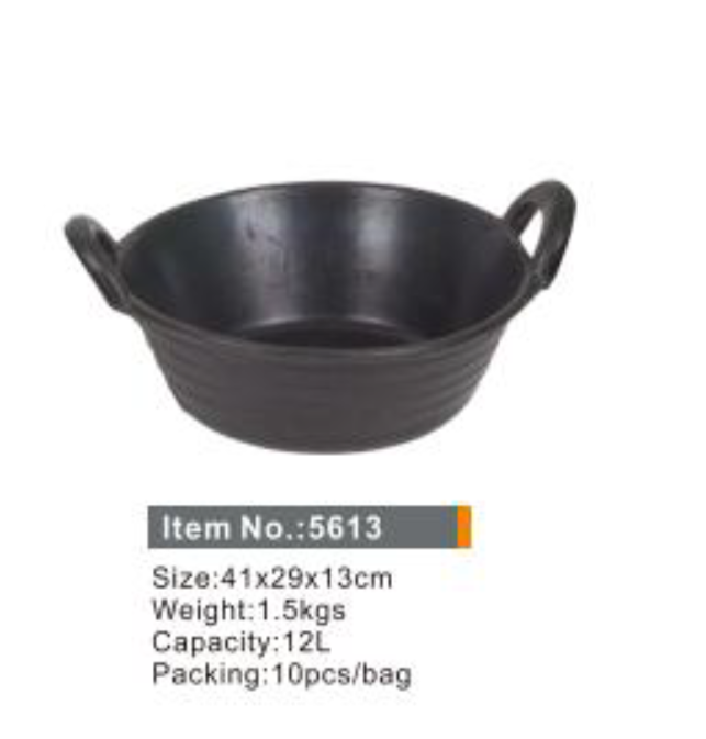 Ведро-кормушка 12 литров с резиновыми ручками