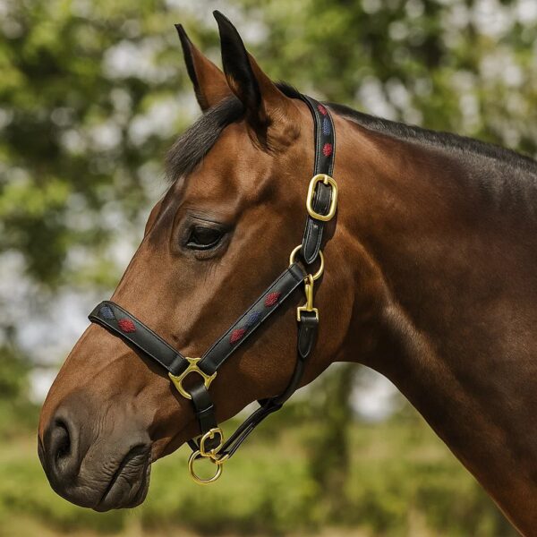 Кожаный недоуздок Ромбо HorsePlanet