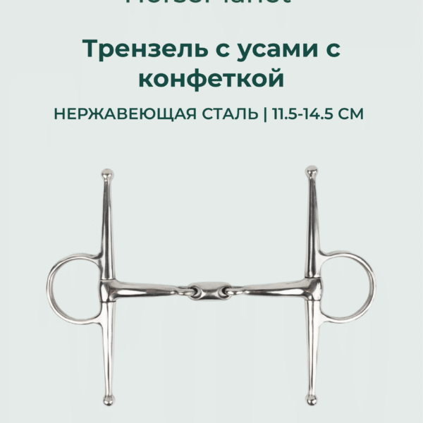 Трензель с усами с конфеткой HorsePlanet